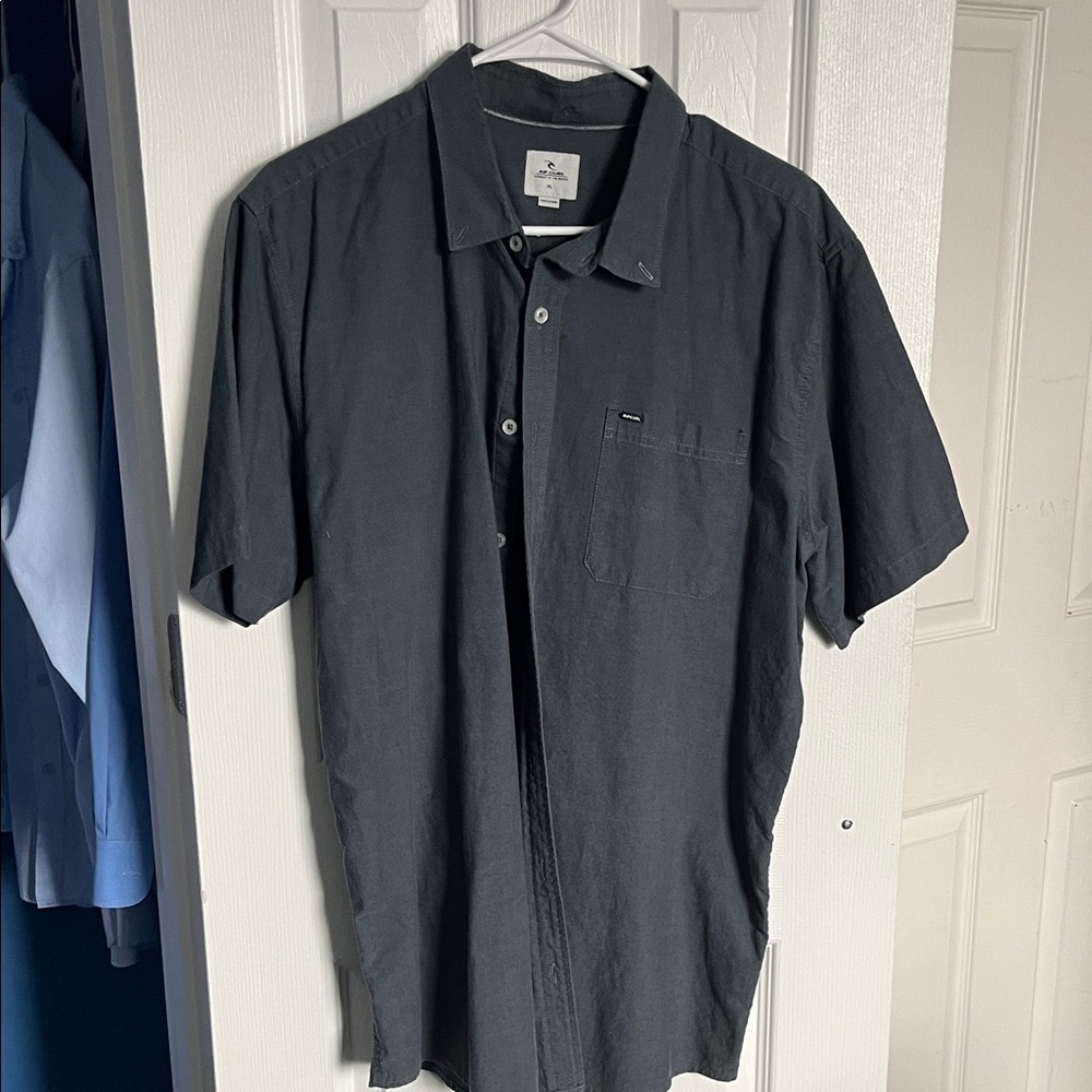 Rip Curl Dark Gray Casual Button-Down Shirt
